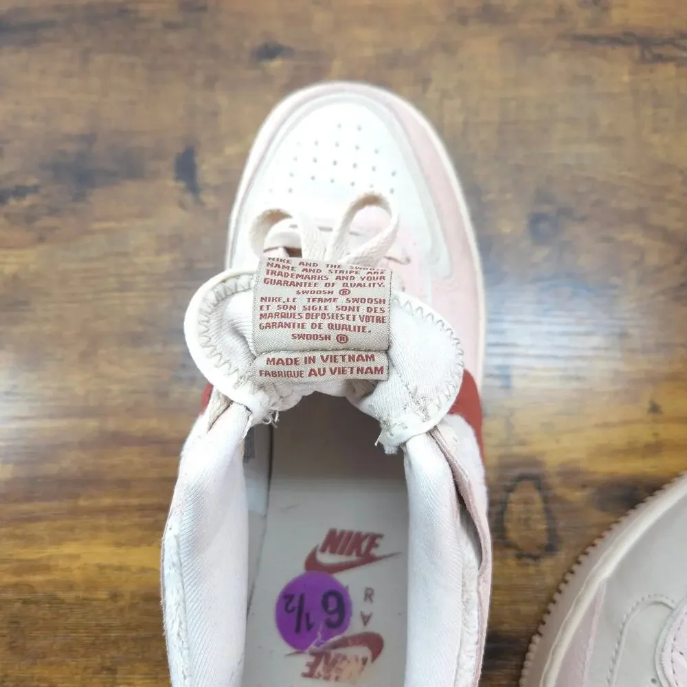Nike Air Force 1 Shadow Sesame Women 6.5 Pink Tan Suede DV7449-100 Sneakers